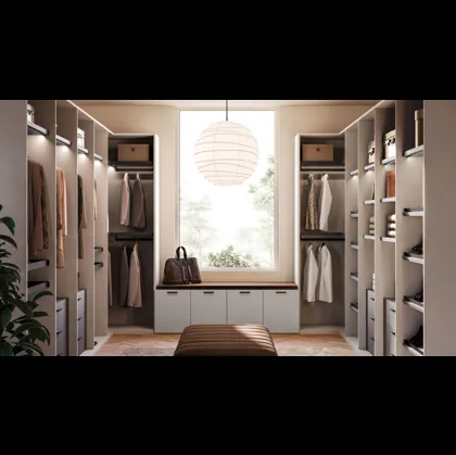 Cabina Armadio Aperta in laccato opaco e metallo di Orme