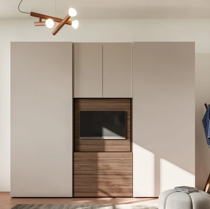 Armadio con anta scorrevole Liscia + Visual 40 di Orme