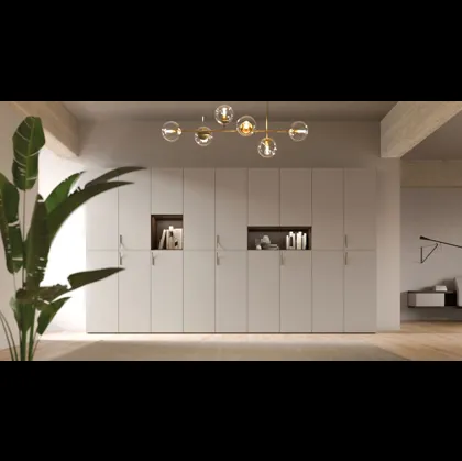 Armadio ad ante battenti Night 09 in laccato opaco Sabbia di Orme