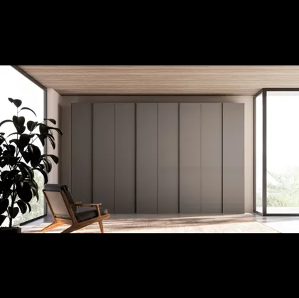 Armadio ad ante battenti Night 20 in laccato opaco Antracite di Orme