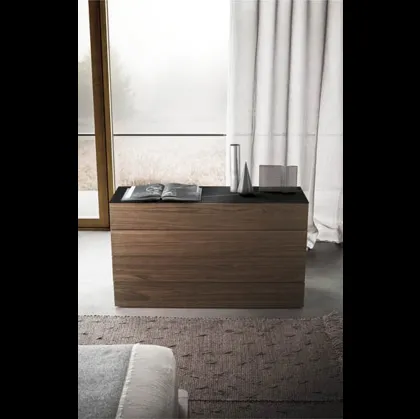 Comò Spazio in legno con 4 cassetti di Pianca