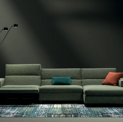 Divano relax con penisola Vision di Biba Salotti