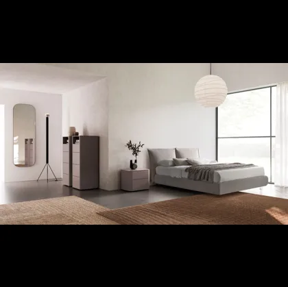 Letto Alissa Night 15 in tessuto imbottito di Orme