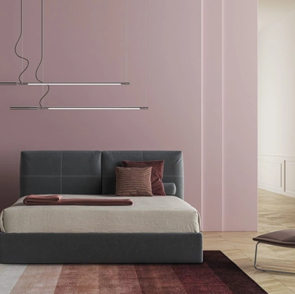 Letto con testiera imbottita Bacco di Biba Salotti