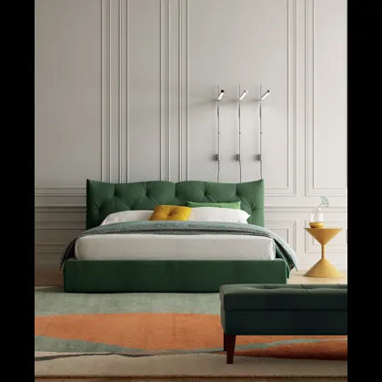Letto in tessuto trapuntato Meneo di Biba Salotti