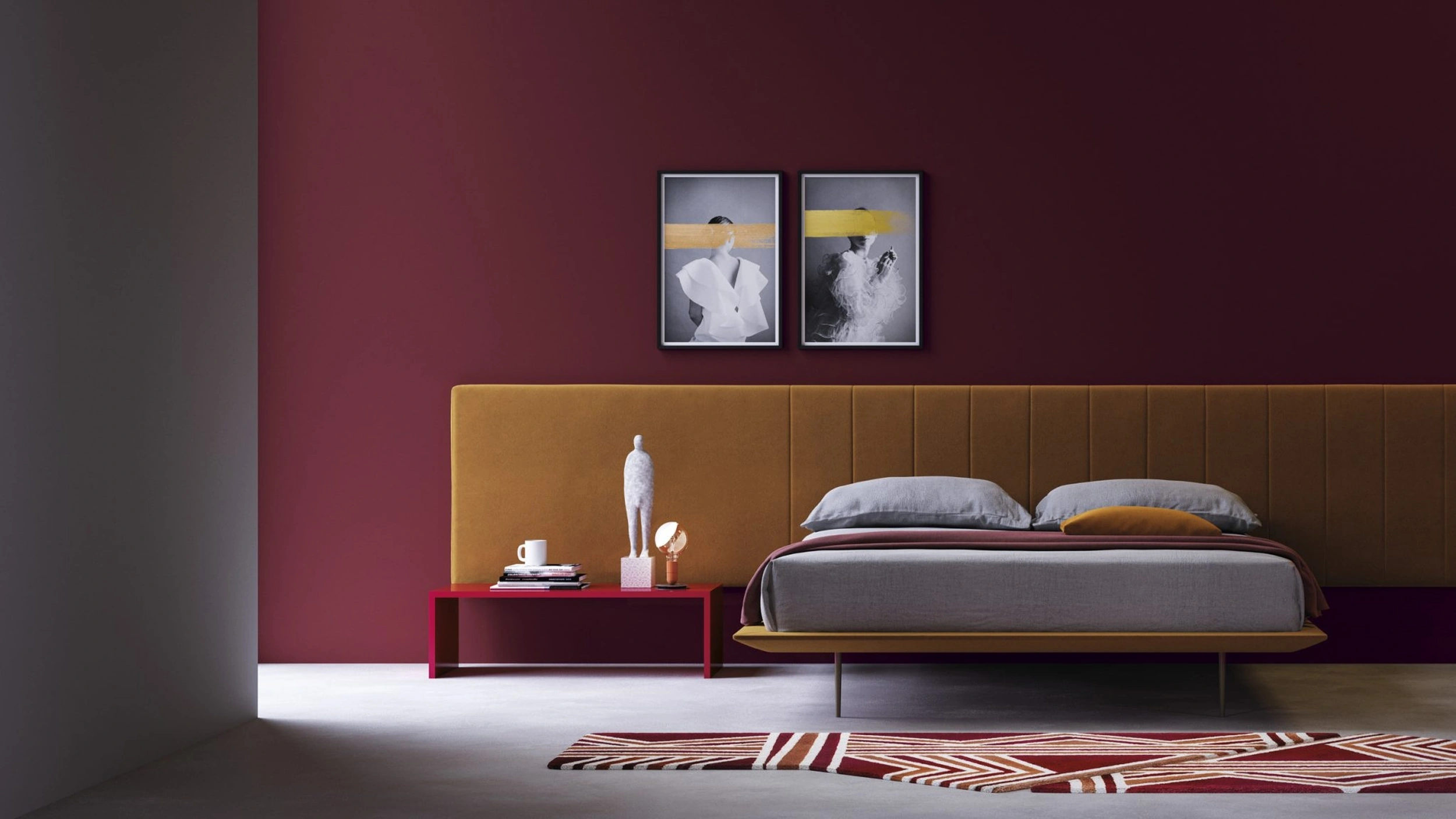 Letto con testiera personalizzabile Infinity di Biba Salotti