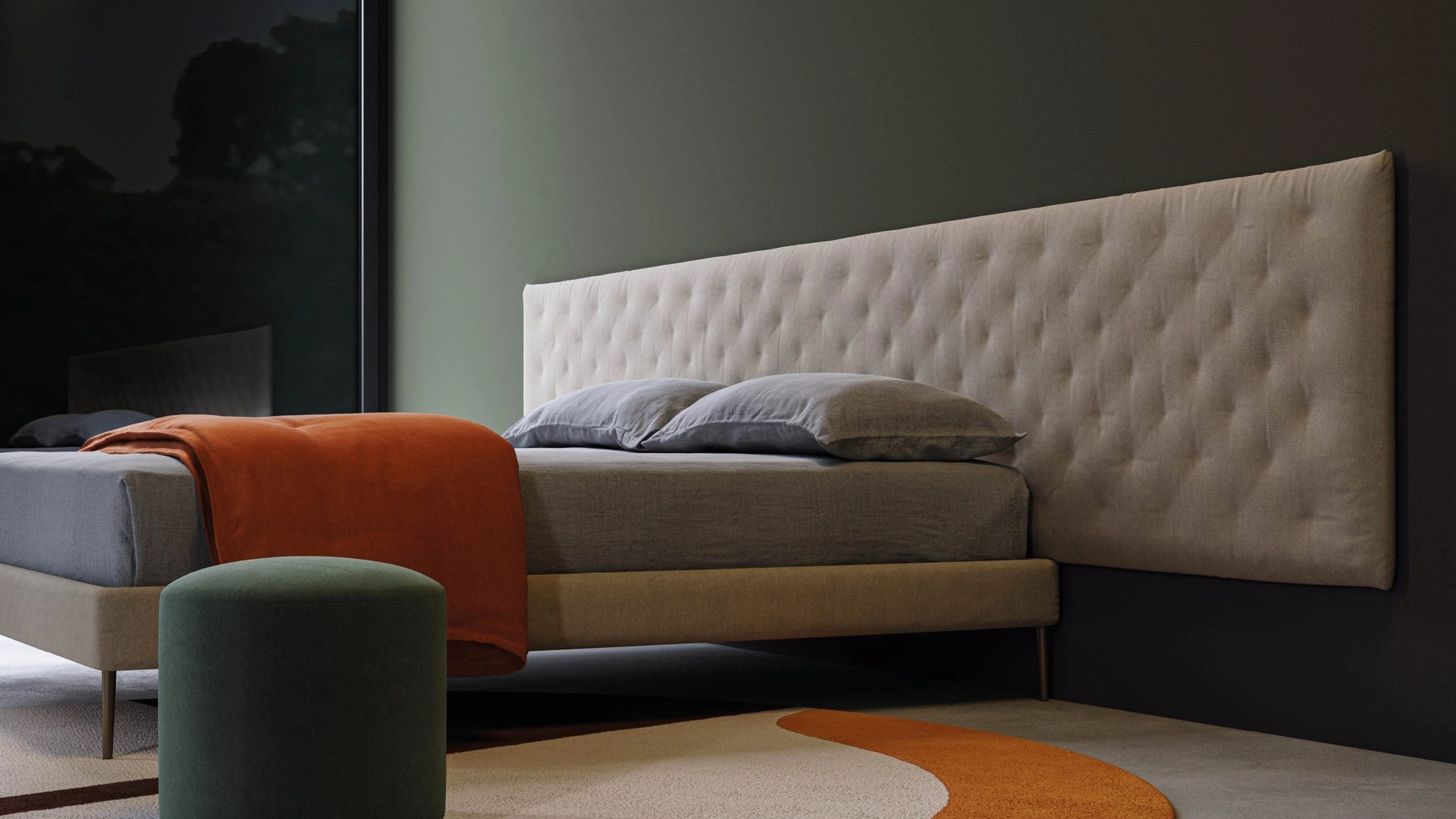 Letto con testiera personalizzabile Infinity di Biba Salotti