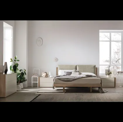 Letto con testiera imbottita Nikki di Tomasella