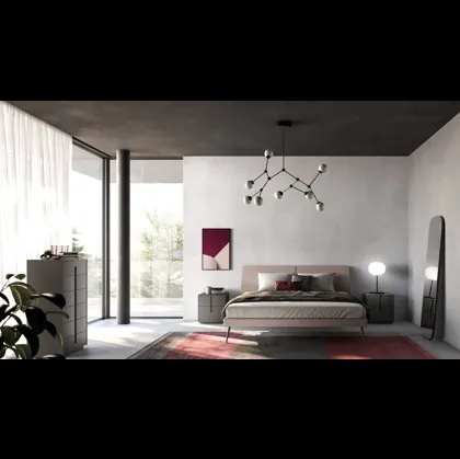 Letto Ofelia Night 17 in laccato opaco Ortensia di Orme