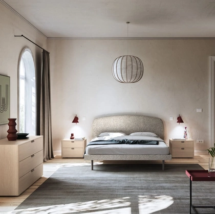 Letto in tessuto imbottito Park Night 22 di Orme