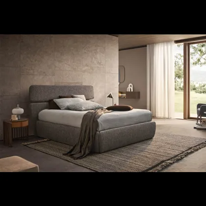 Letto in tessuto con testiera Rialto di Pianca