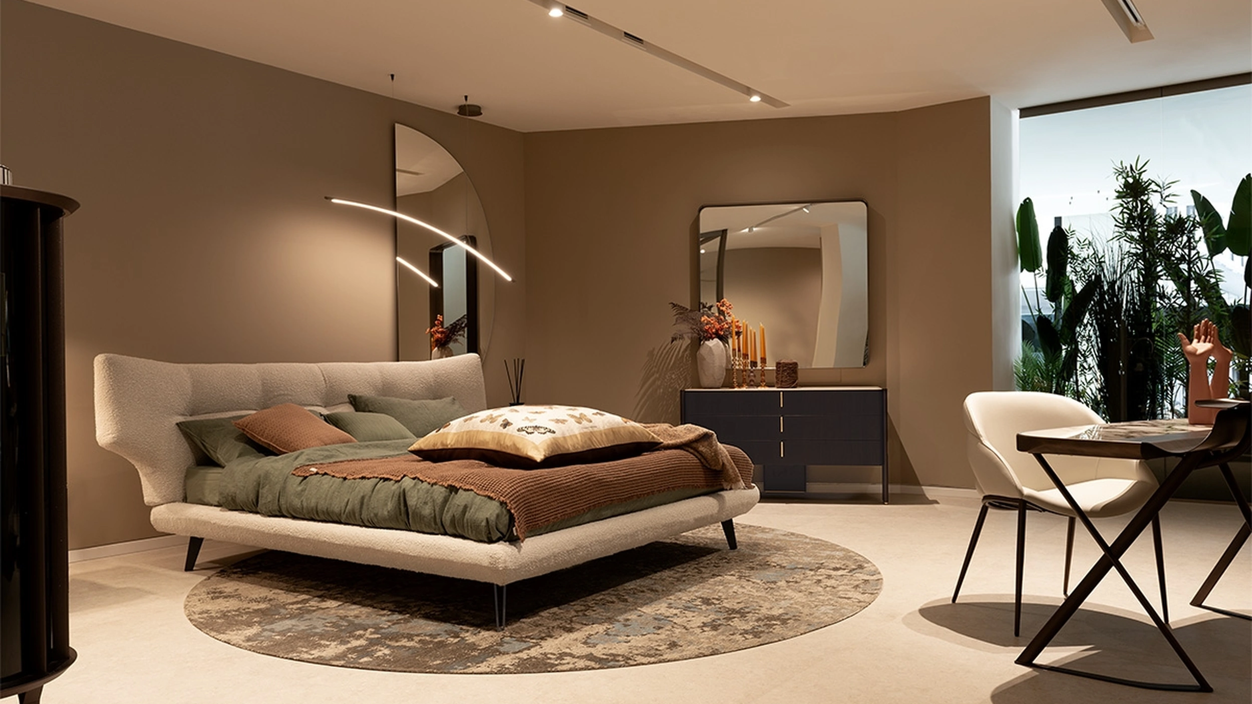 Letto in tessuto imbottito Thomas di Cattelan Italia