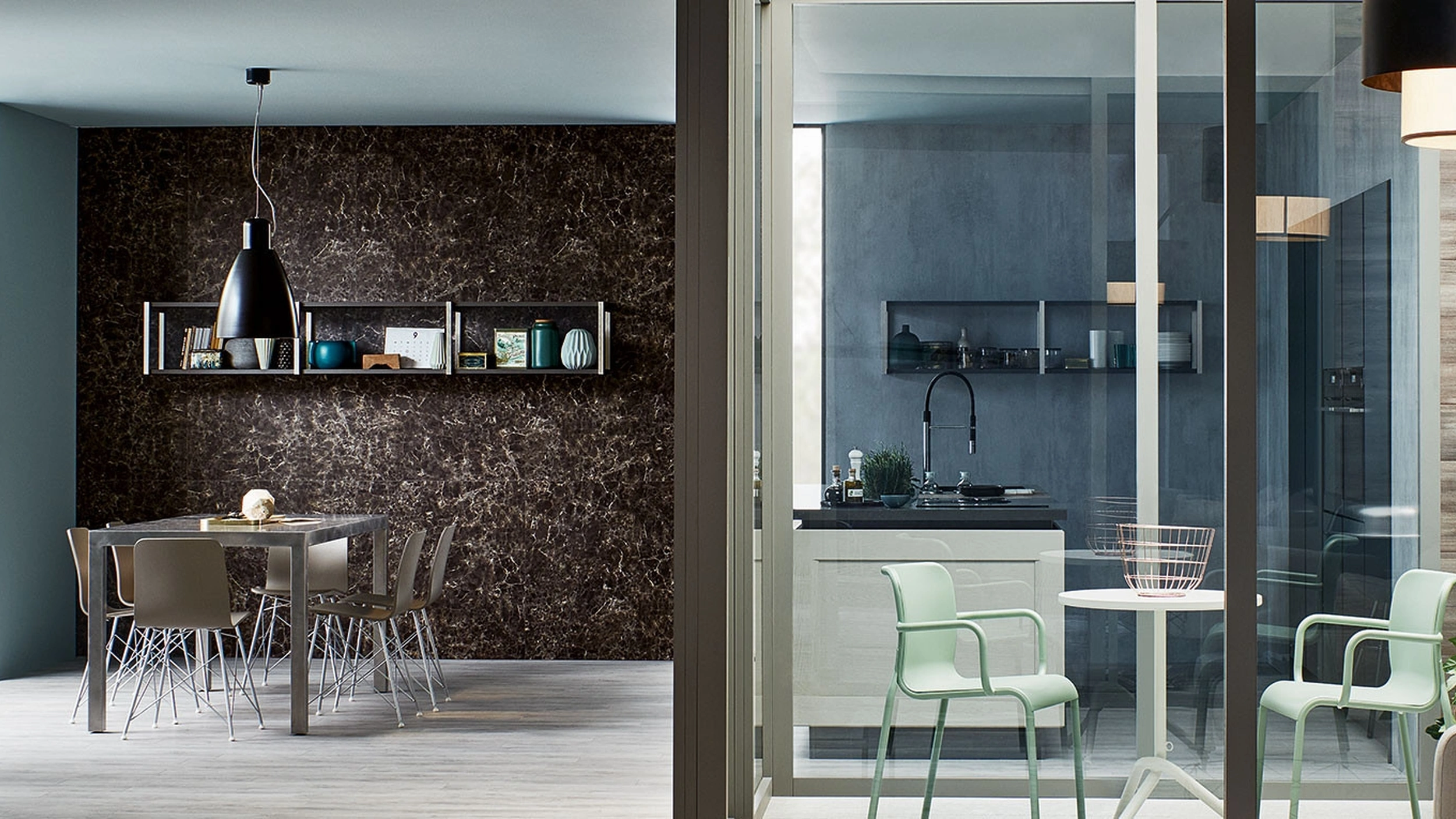 Libreria sospesa Tribeca 04 di Veneta Cucine