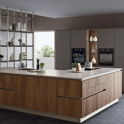 Libreria divisoria in metallo finitura bronzo Tribeca 05 di Veneta Cucine