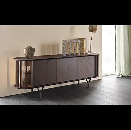 Madia in legno con inserti metallici Costes di Cattelan Italia