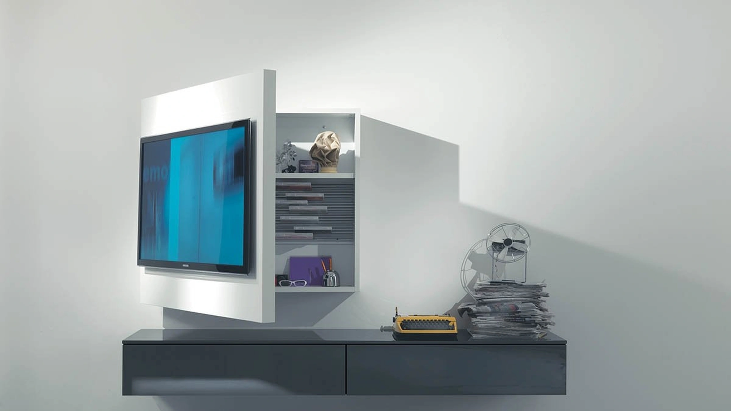 Mobile Porta Tv sospeso Rack 3 di Fimar