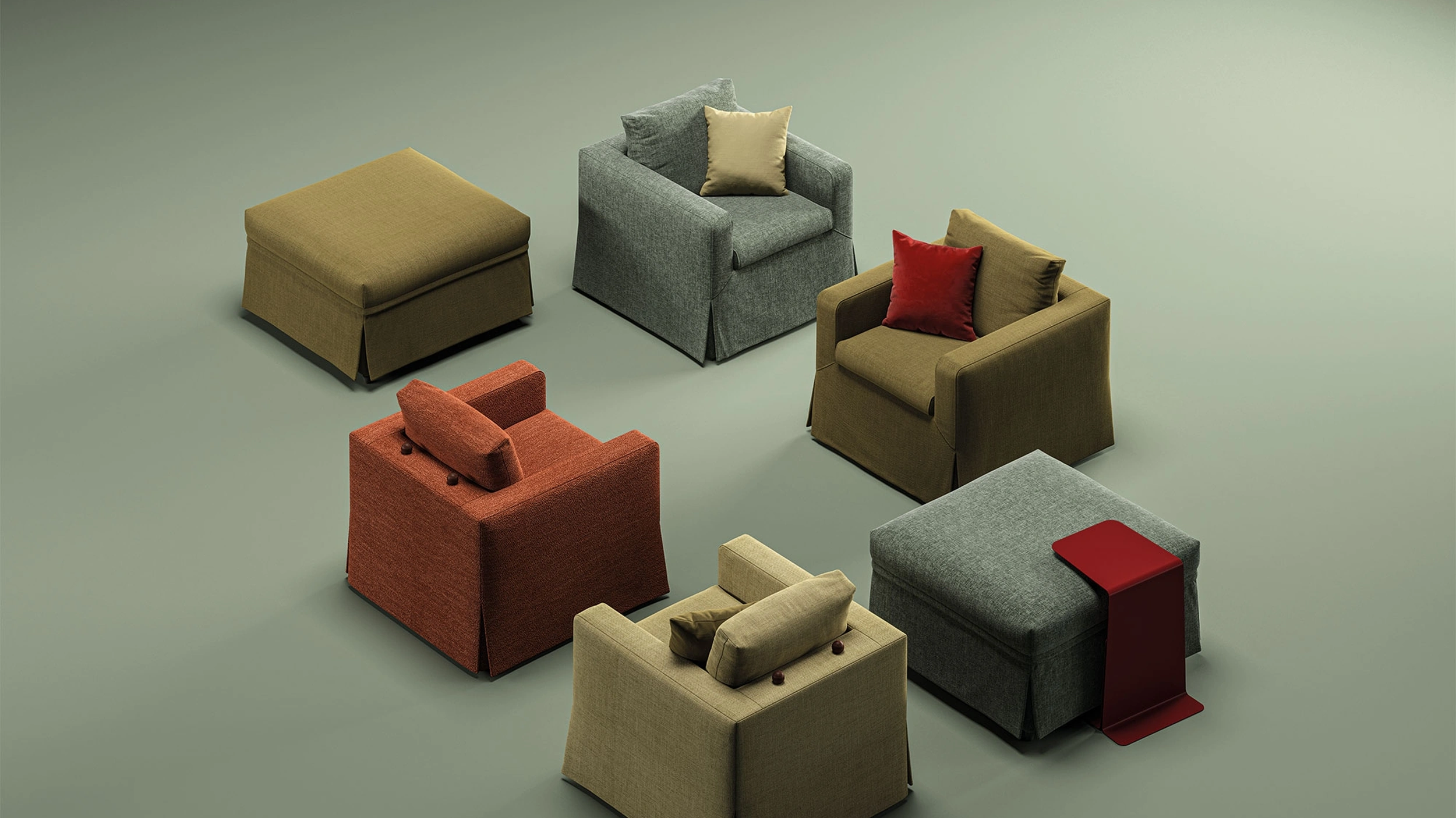 Poltrona e pouf letto Ninna Nanna di Biba Salotti