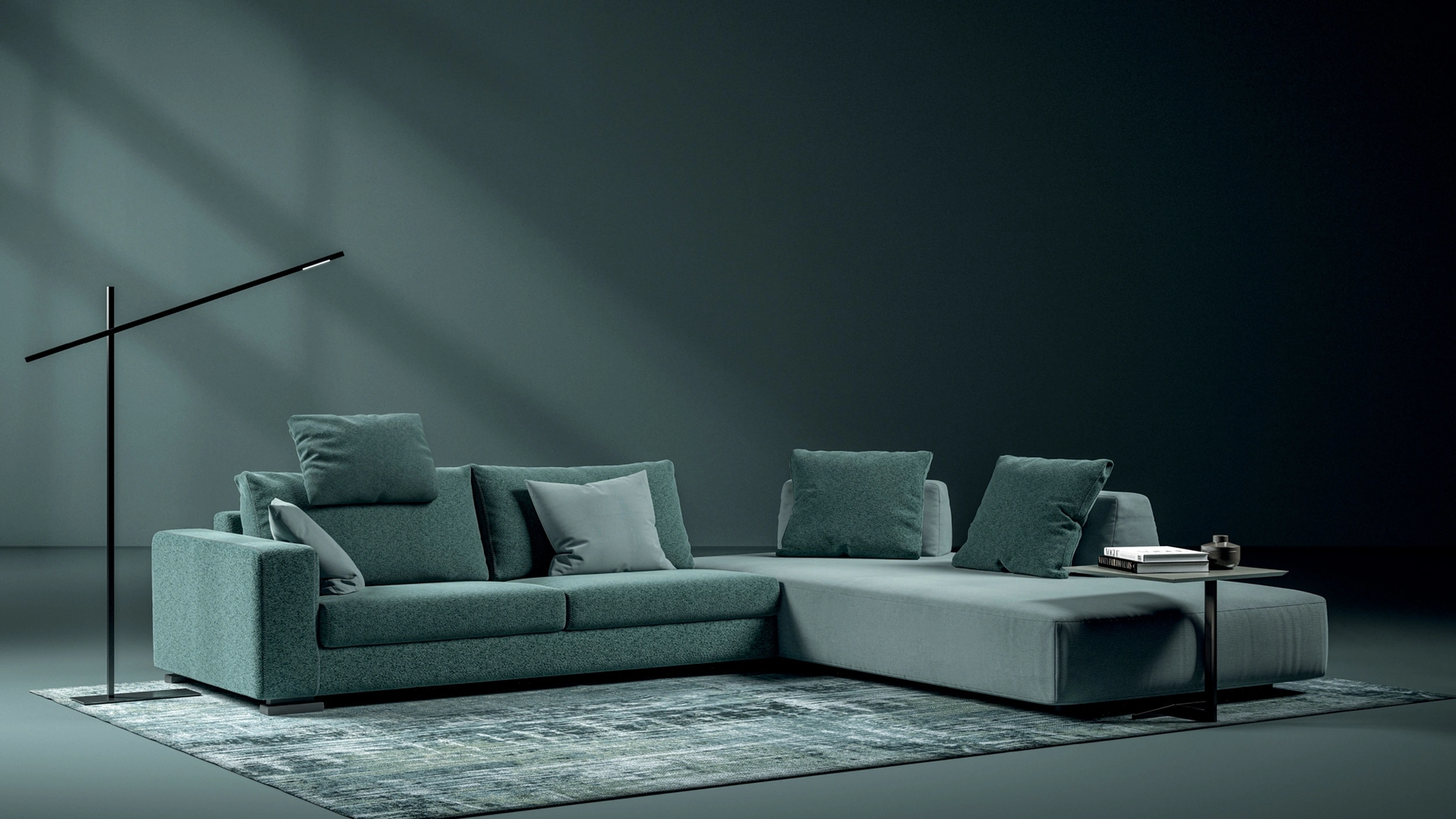 Divano componibile ad angolo Tangram di Biba Salotti