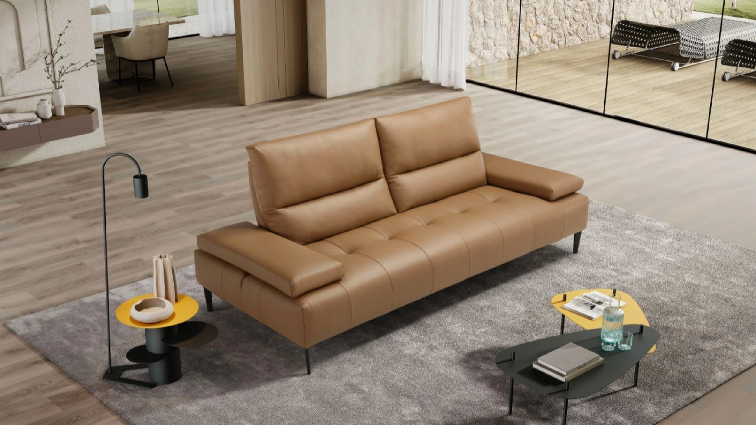 Divano in pelle Tate di Egoitaliano