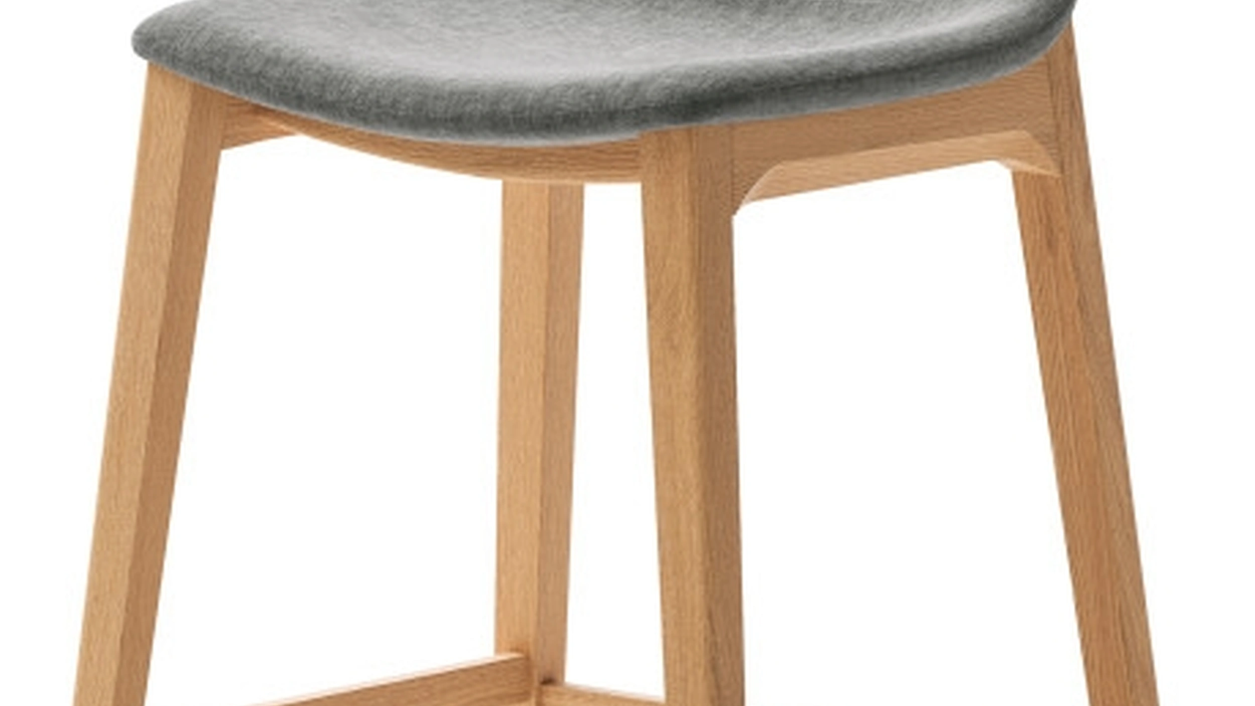 Sgabello Alessia in tessuto con struttura in frassino di Veneta Cucine