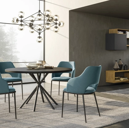 Sedia Diva in tessuto e metallo di FGF Mobili