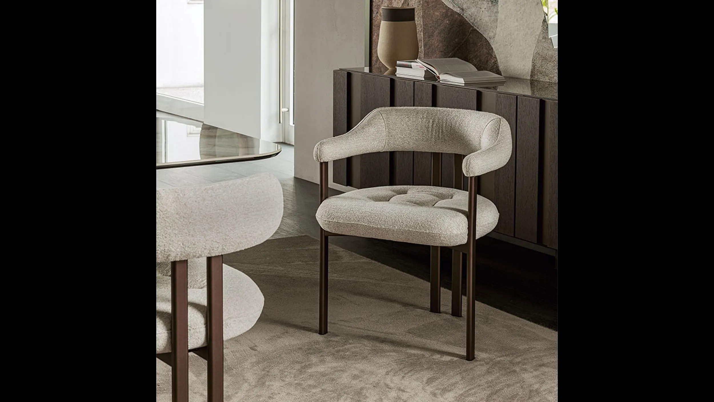 Sedia Greta in tessuto imbottito di Cattelan Italia