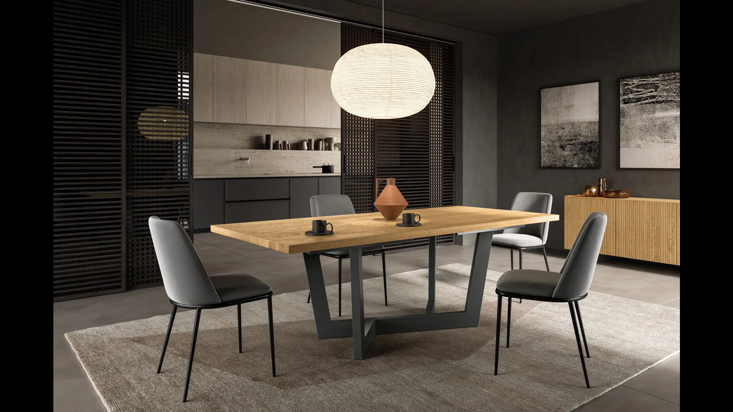 Sedia Nesty2 in velluto con gambe in metallo di FGF Mobili