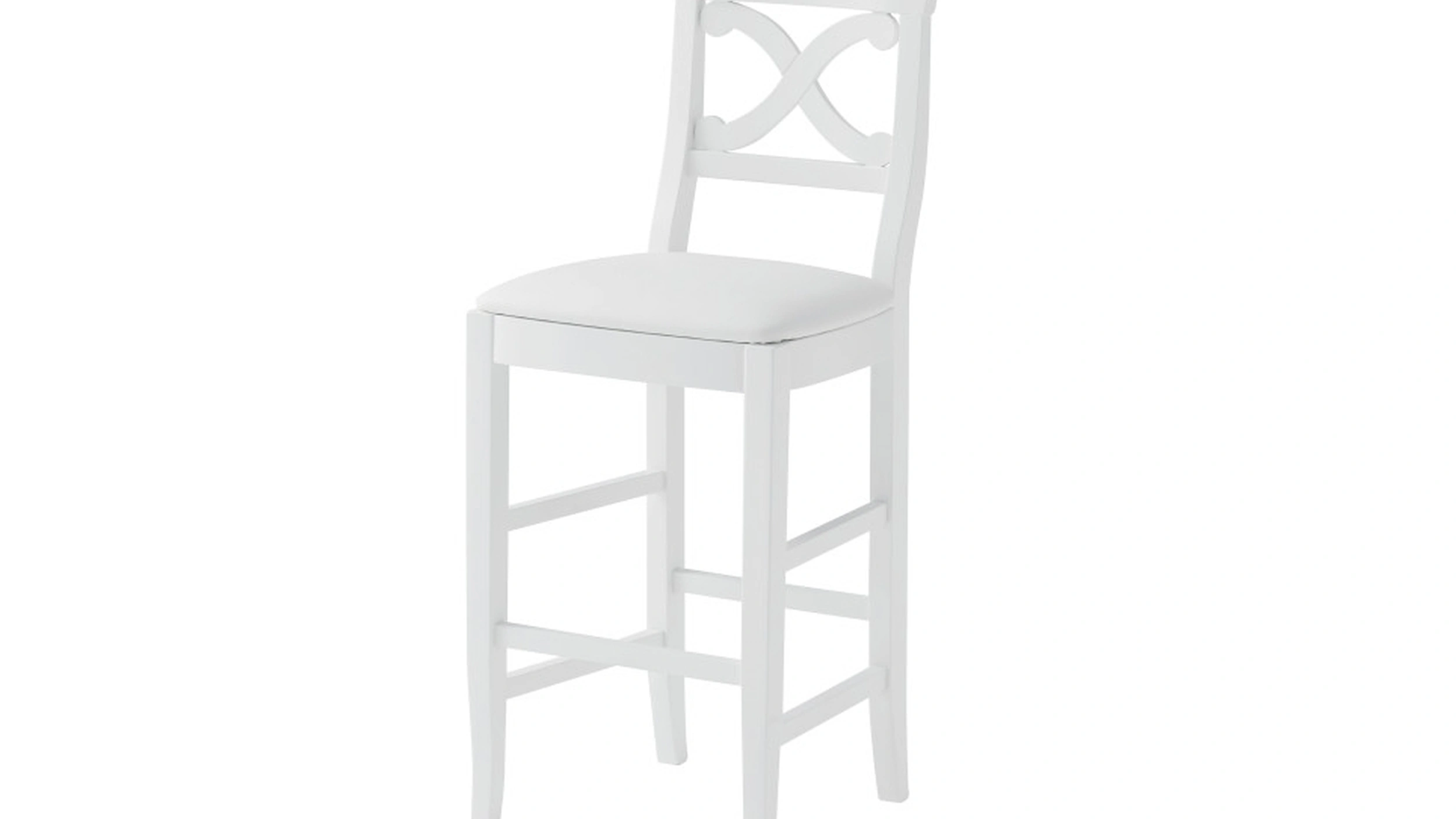 Sgabello Victory in faggio laccato opaco con seduta in ecopelle imbottita di Veneta Cucine