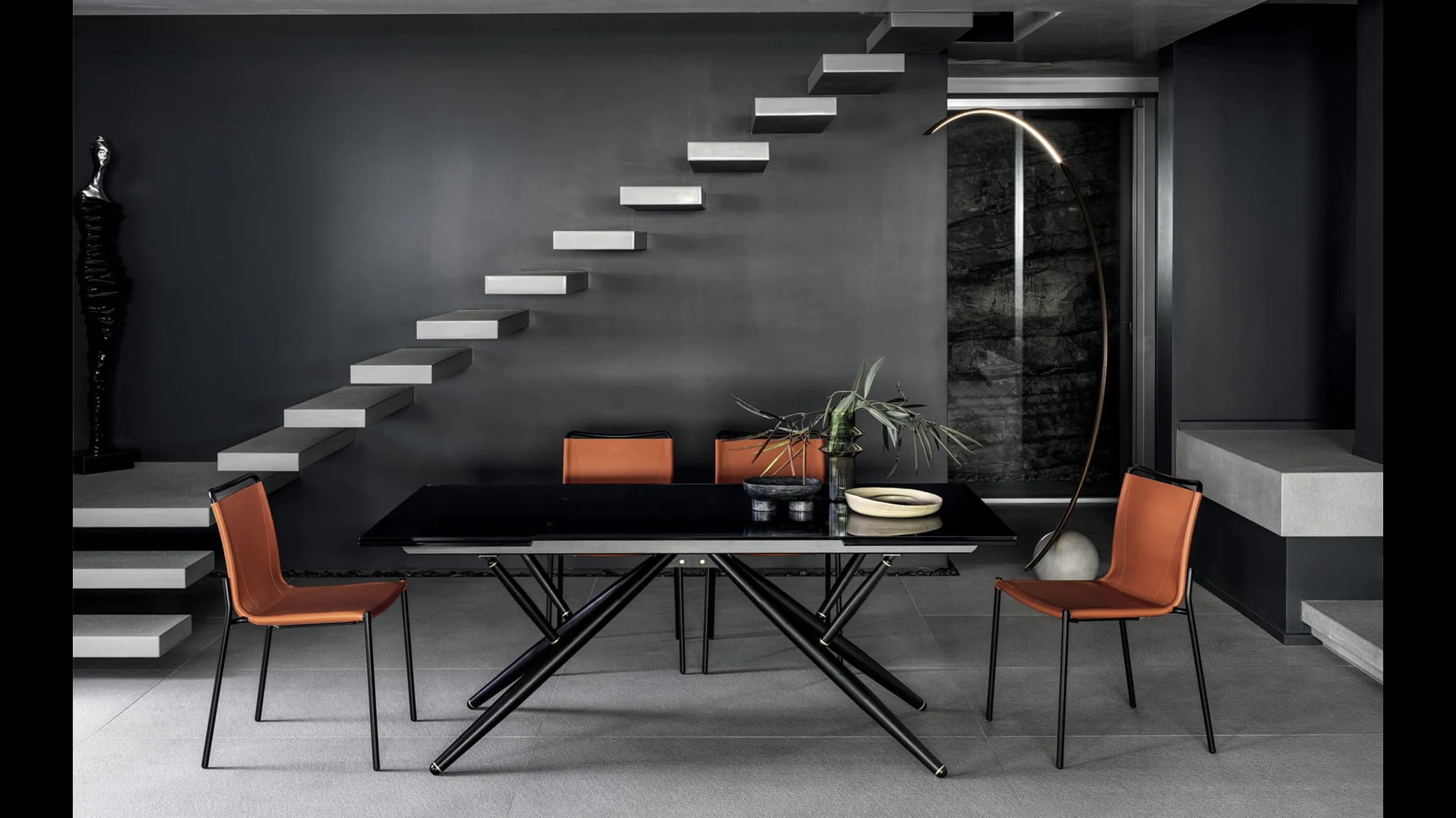 Tavolo allungabile Bridge in cristallo di Bontempi