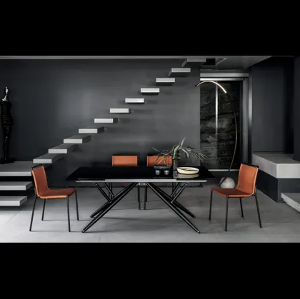 Tavolo allungabile Bridge in cristallo di Bontempi