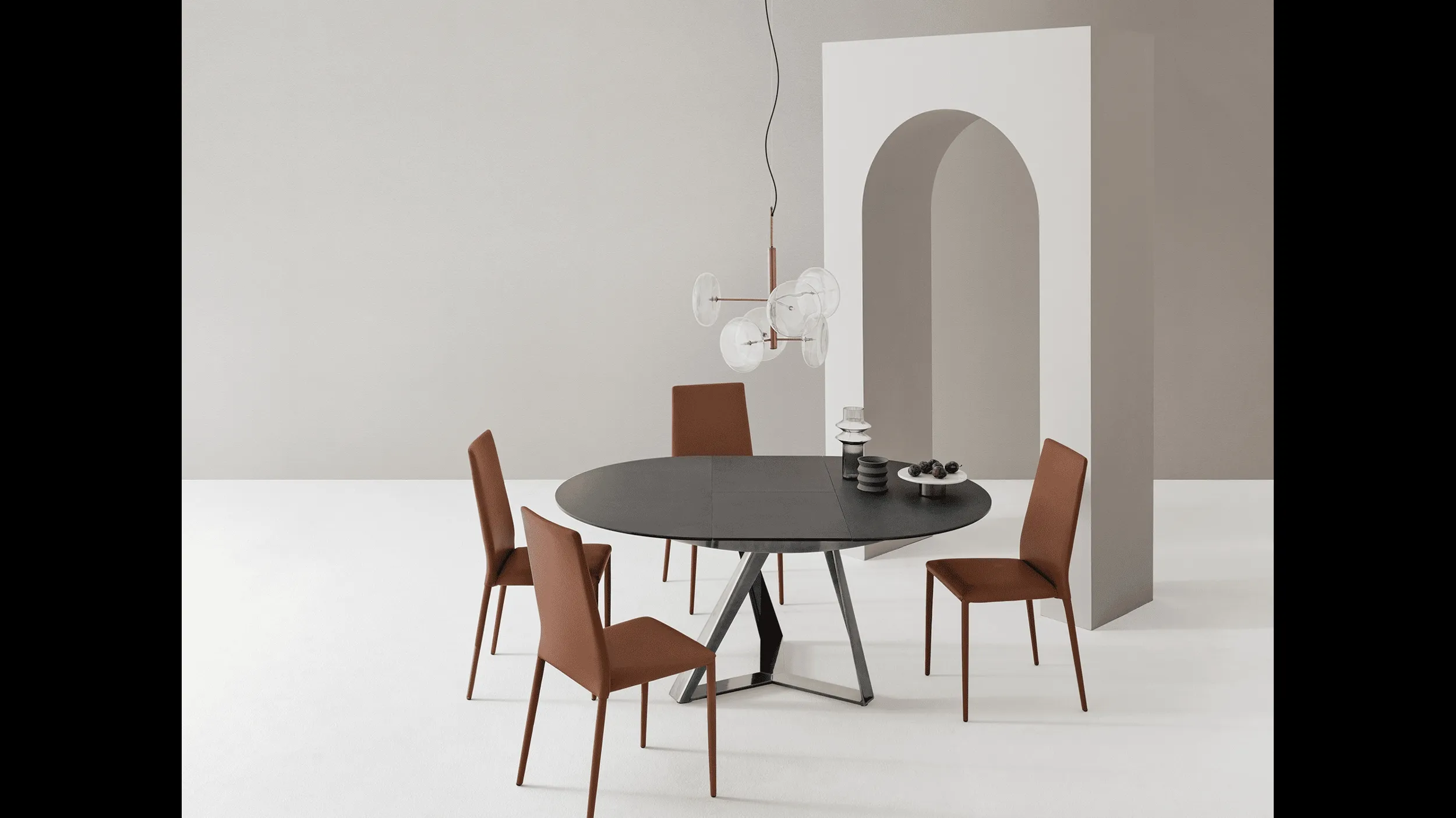 Tavolo allungabile Millennium Rotondo di Bontempi