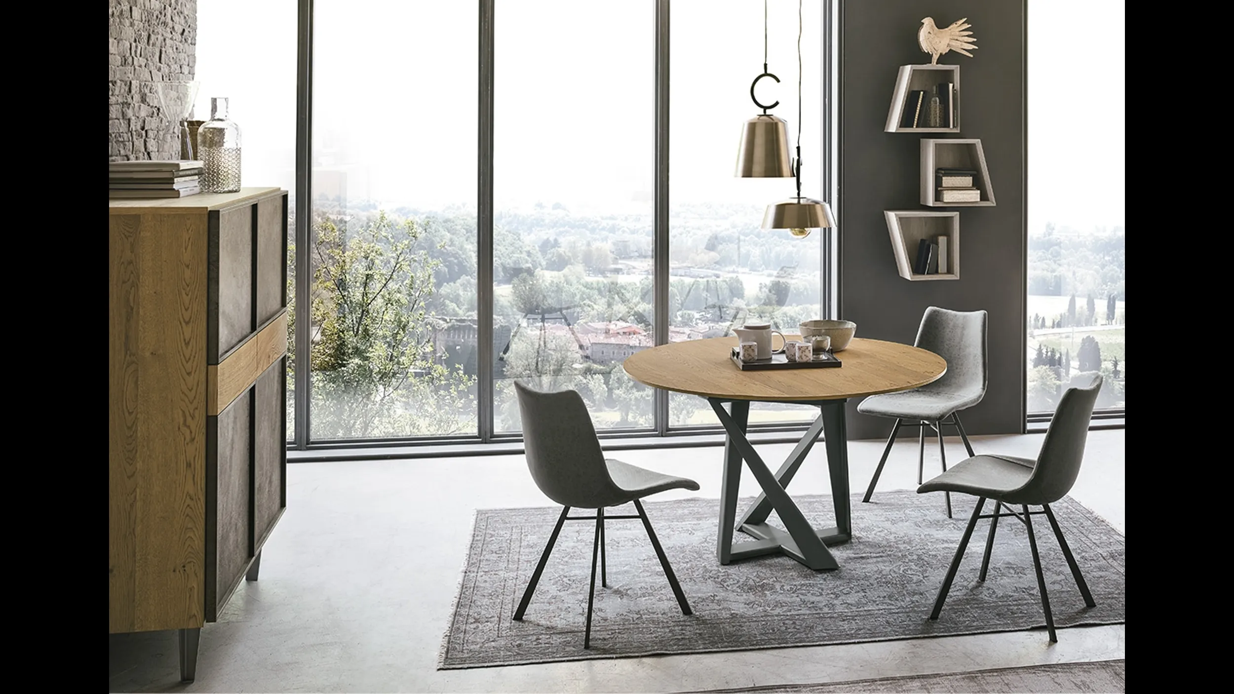 Tavolo rotondo Cronos Wood di Target Point