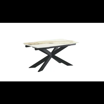 Tavolo allungabile Prelude Caranto con piano in ceramica e base in metallo di Veneta Cucine