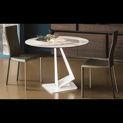 Tavolo rotondo in ceramica Roger Keramic di Cattelan Italia