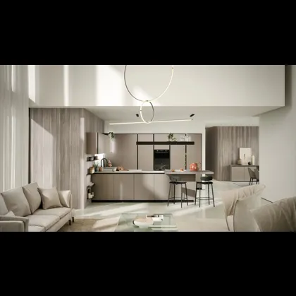 Cucina Moderna con penisola Aria Tech 04 di Forma Cucine