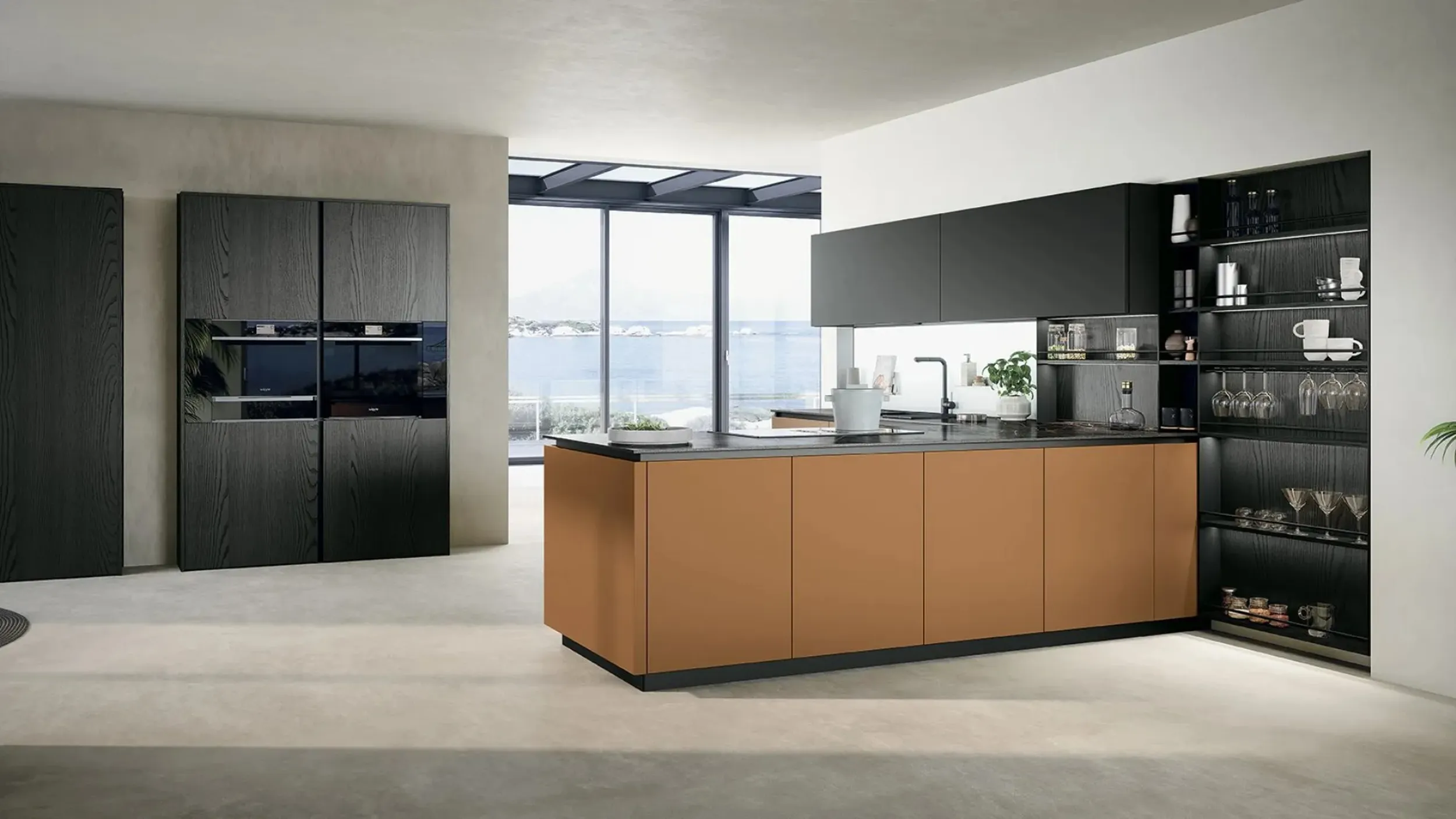Cucina Moderna con penisola Trend 03 di Forma Cucine
