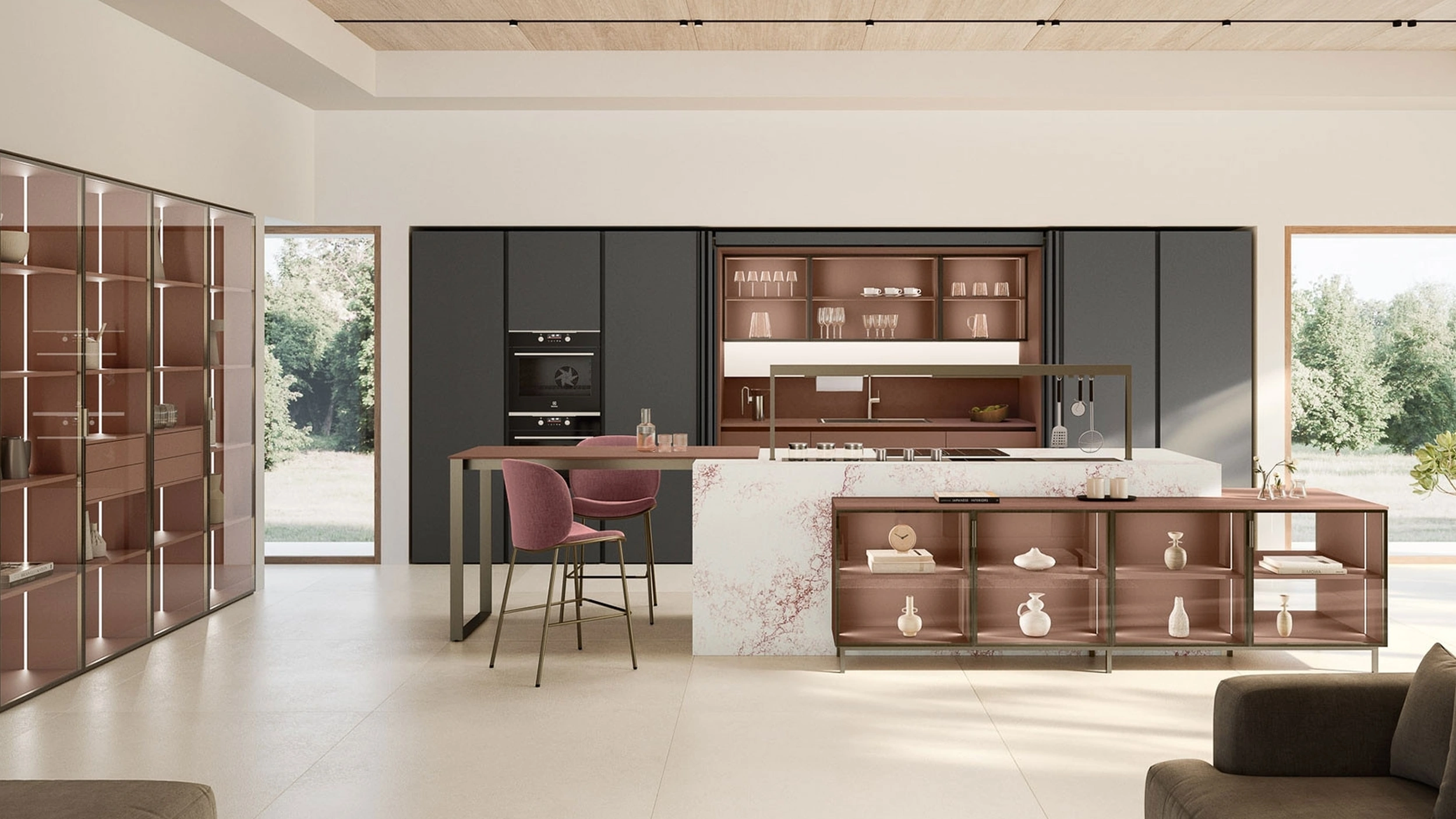 Cucina Moderna con isola Lounge 02 di Veneta Cucine